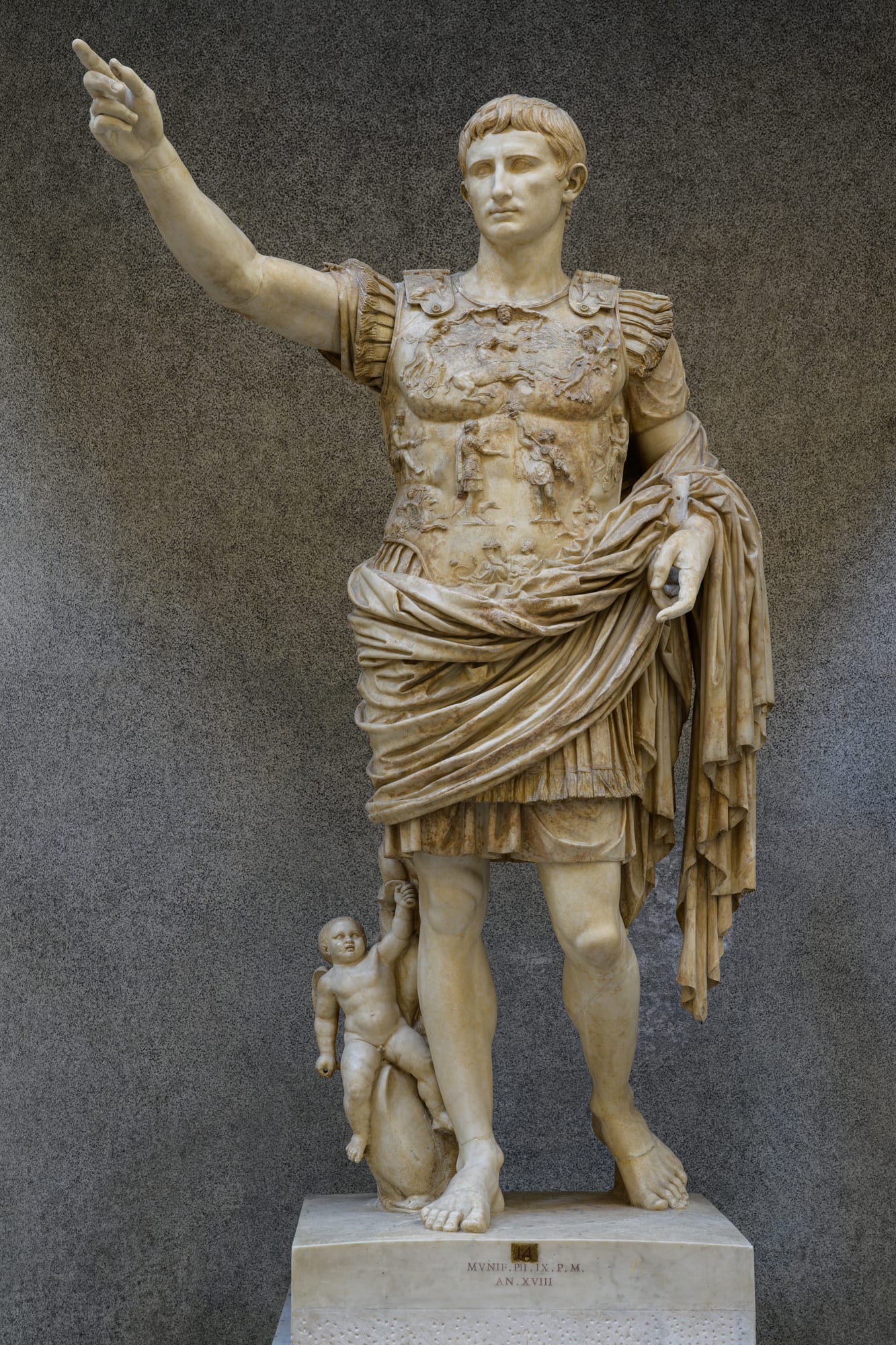 Augustus Prima Porta — Roman imperial regalia and divine iconography, c. 20 BCE