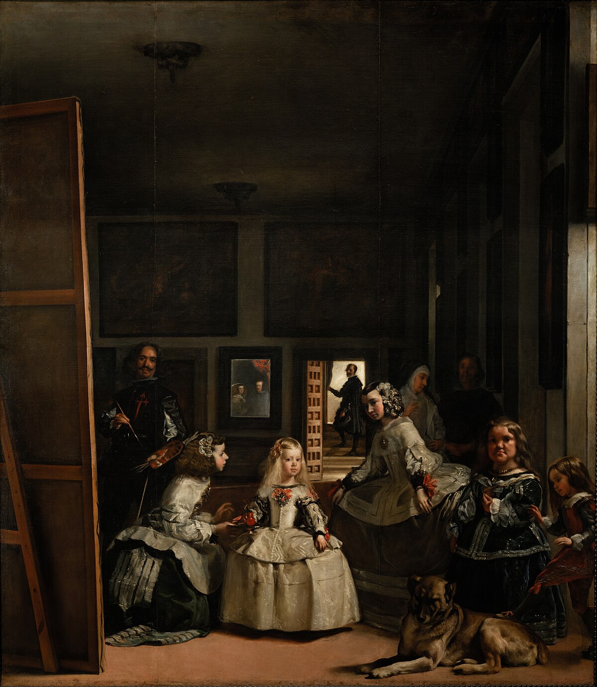 Las Meninas — Spanish court dress of extraordinary stiffness and formality, Velázquez, 1656