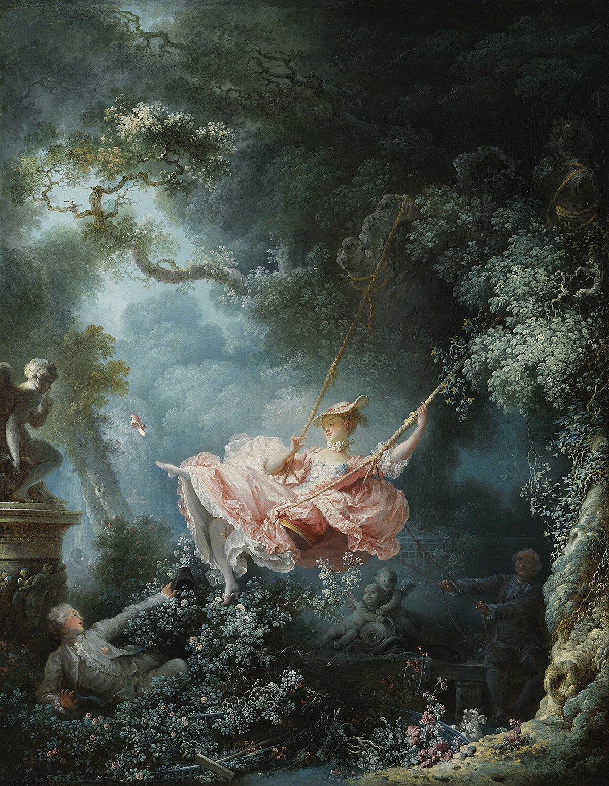 The Swing — Fragonard captures Rococo aristocratic excess at its most extravagant, 1767