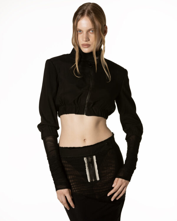 H.C.11 — Cropped Silk Jacket